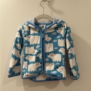 Carter's Blue and White Polar Bear Hoodie